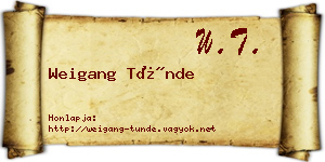 Weigang Tünde névjegykártya